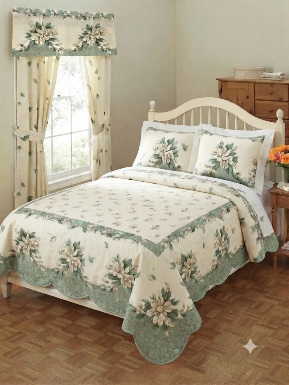 King Size Magnolia 10-Piece Quilt Set – English Cottage
